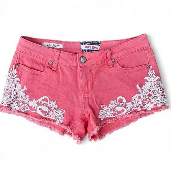 Y2k Women's Pink Shorts by Hot Kiss Micro shorts mini - Picture 1 of 8